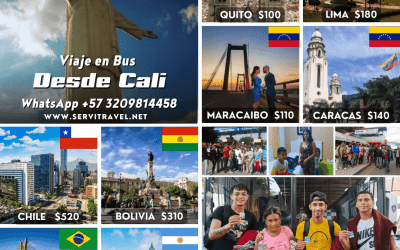 Viaja desde Cali a Ecuador, Perú, Bolivia, chile, Brasil, Argentina y Venezuela en Bus con servitravel